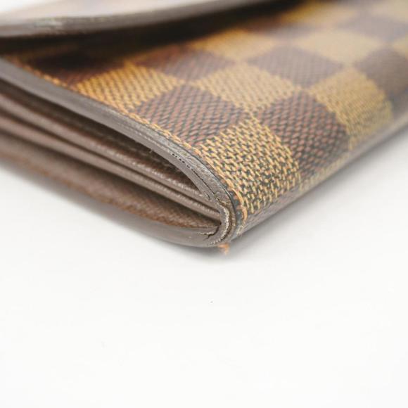 LOUIS VUITTON Long Wallet Damier Portefeuille Sara N61734 Ebene Men's Women's - Picture 5 of 10